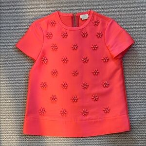 Kate Spade Pink Blouse with Floral Accents